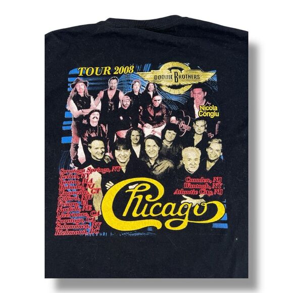 Chicago Tour 2008 Fruit Of The Loom Heavy Band T-Shirt Size Extra Large - Picture 3 of 5